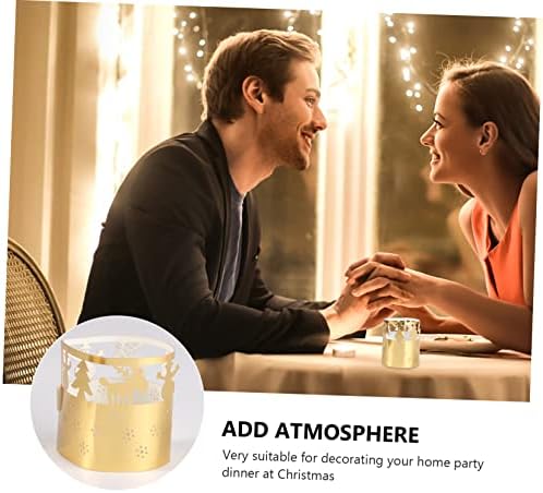 Gold Snowflake Candle Lampshades