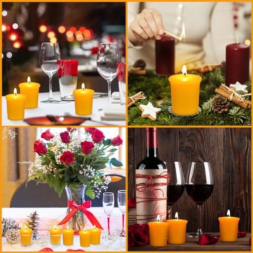 36 Pcs Pure Beeswax Votive Candles 15-Hr Burn Time Home Event Gift