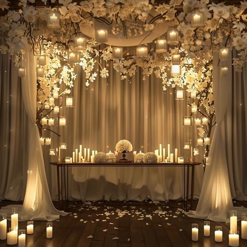 MTLEE Hand-Poured Candle Holder Set 54-Piece