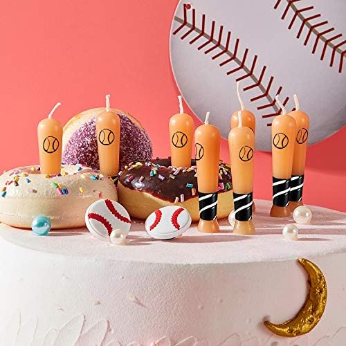 BBTO 18-Piece Baseball Bat Candle for Birthdays Parties