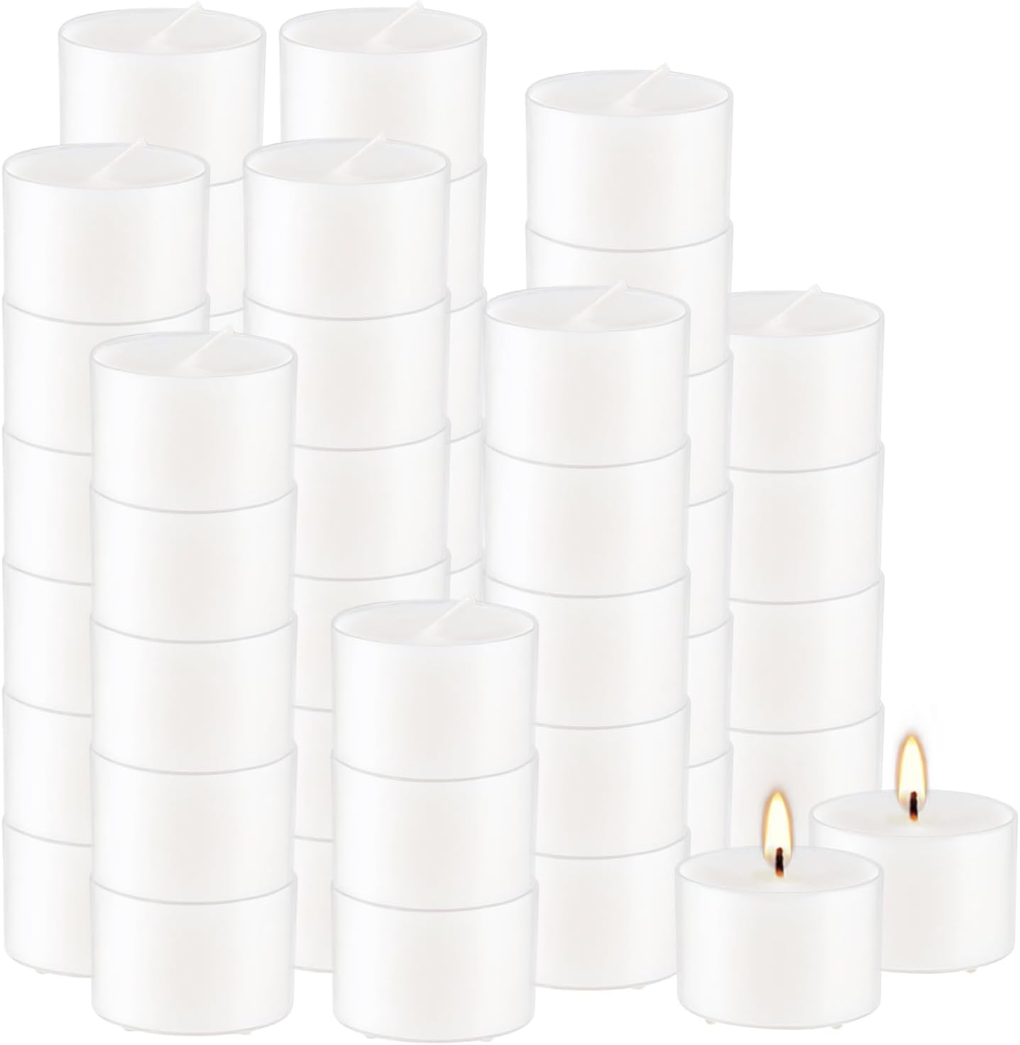 White Vanilla Scented Tealight Candle Set for Relaxation