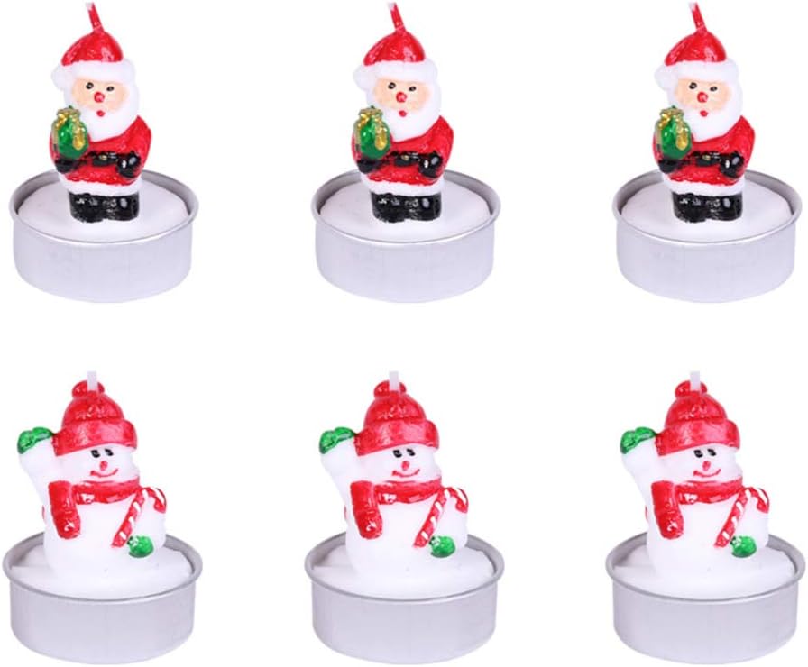 Happyyami Santa Snowman Candles-Christmas
