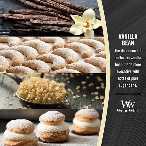 WoodWick Vanilla Bean Medium Hourglass Candle with Crackling Sound