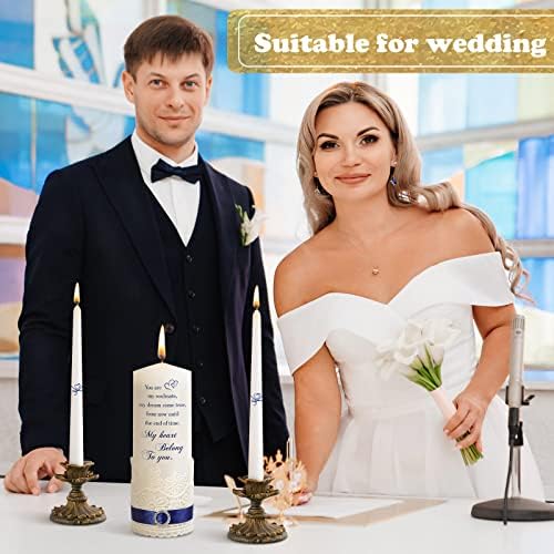 Elegant Heart-Shaped Union Candles Wedding Set