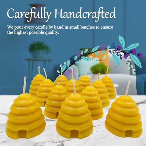Pure Beeswax Beehive Candles Pack of 4