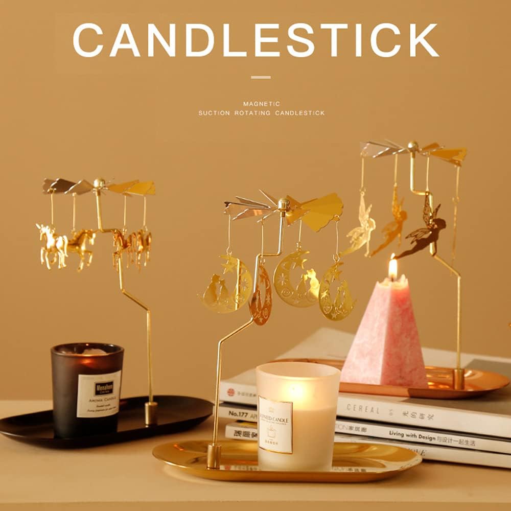 Glistening Gold Elf Candle Holder