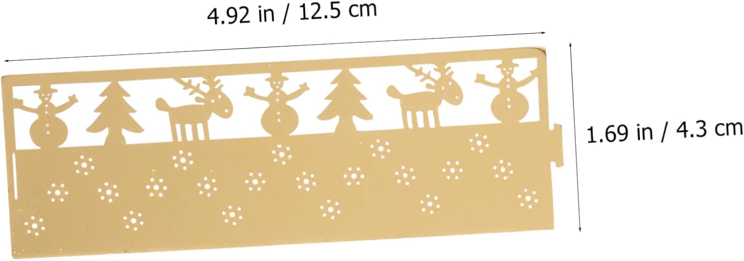 Ciieeo 50 Pcs Gold Christmas Candle Lampshade Decor