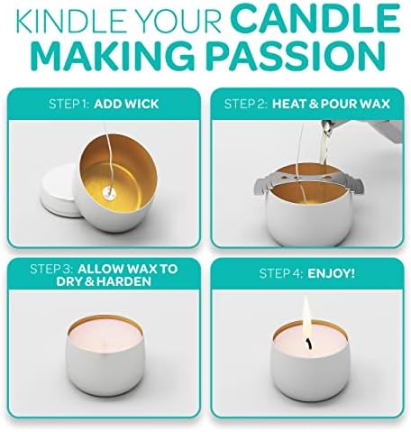 24-Pack Candle Jars for DIY - Easy Lightweight Durable