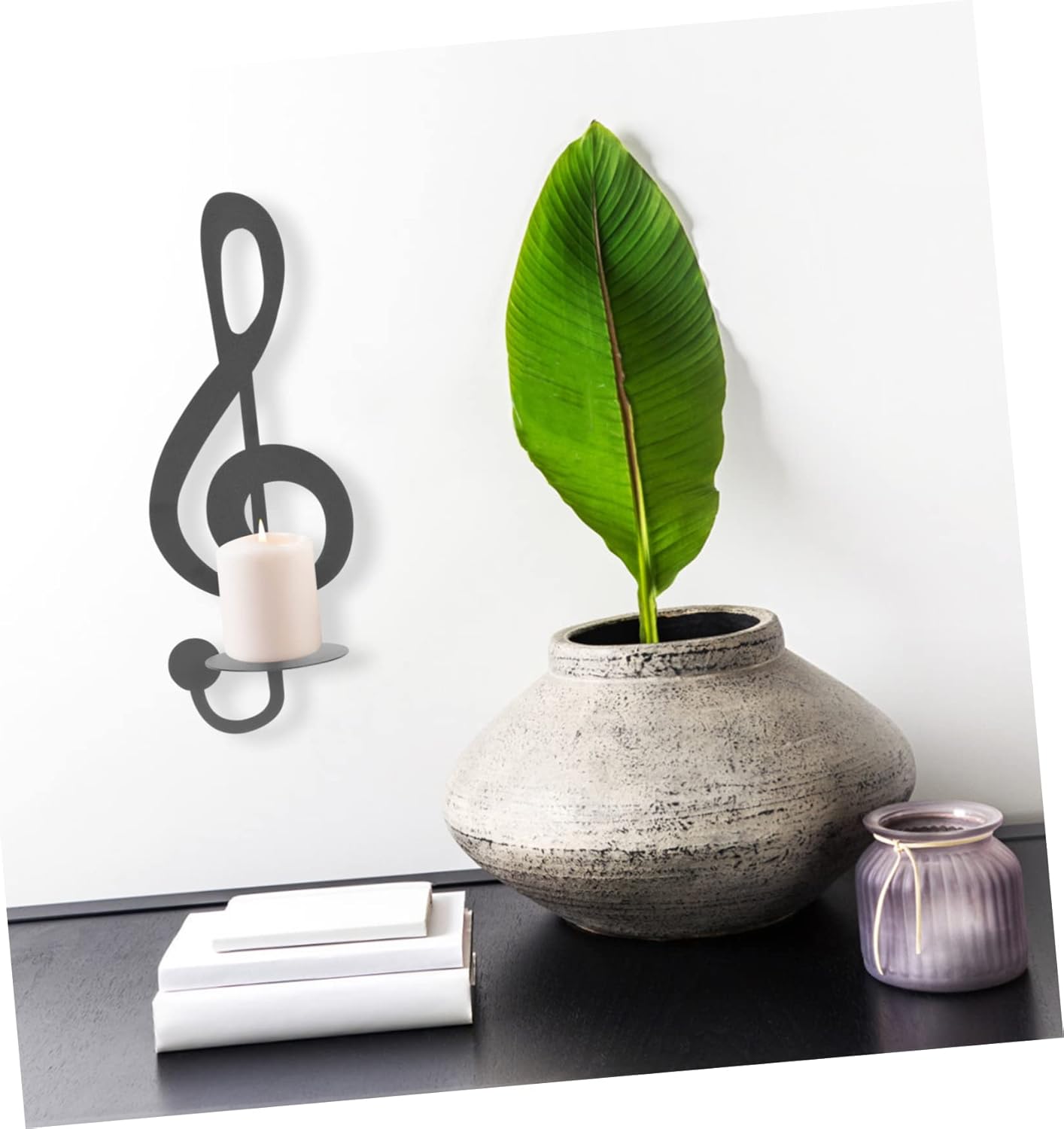 Zerodeko Music Note Wall Candle Holder Decor