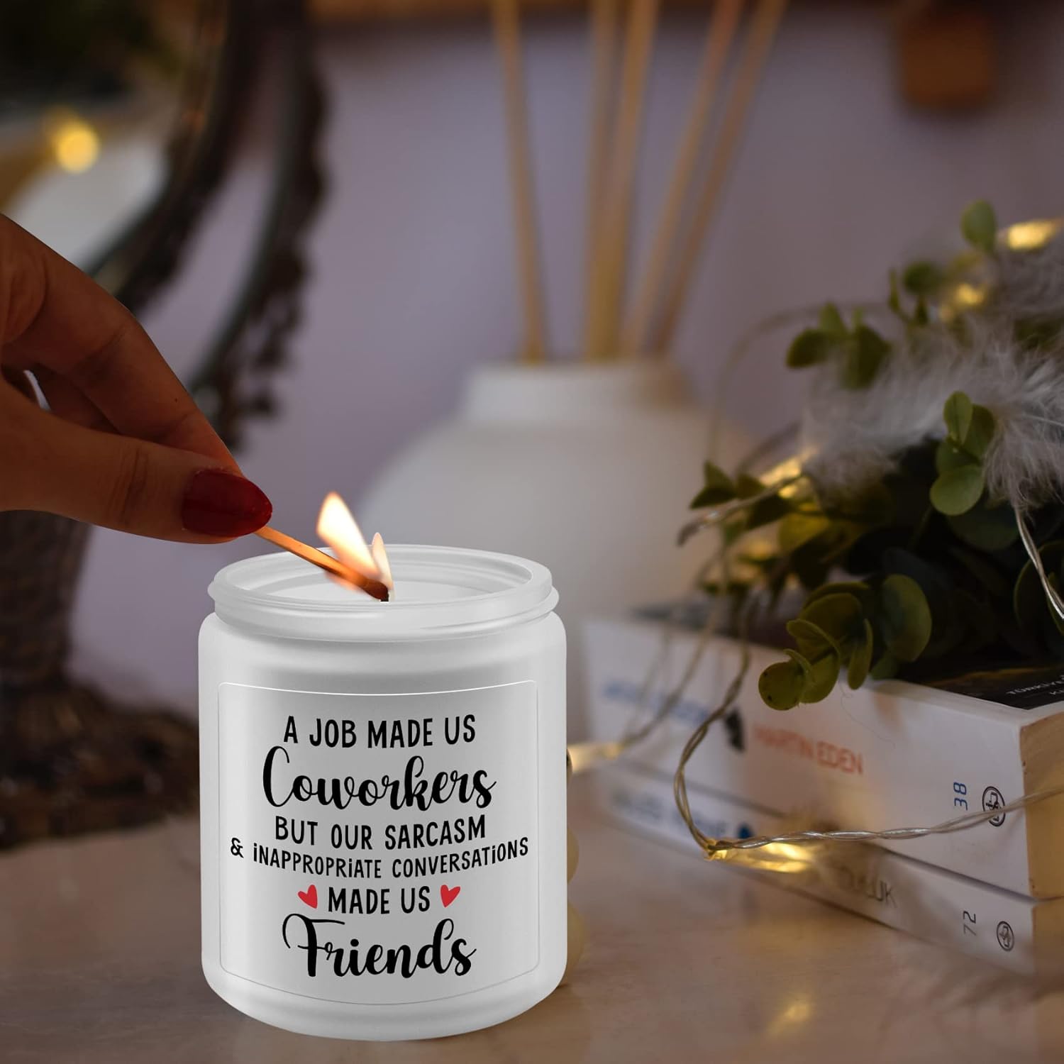 Lavender Candle Gift for Colleagues Birthdays Graduations