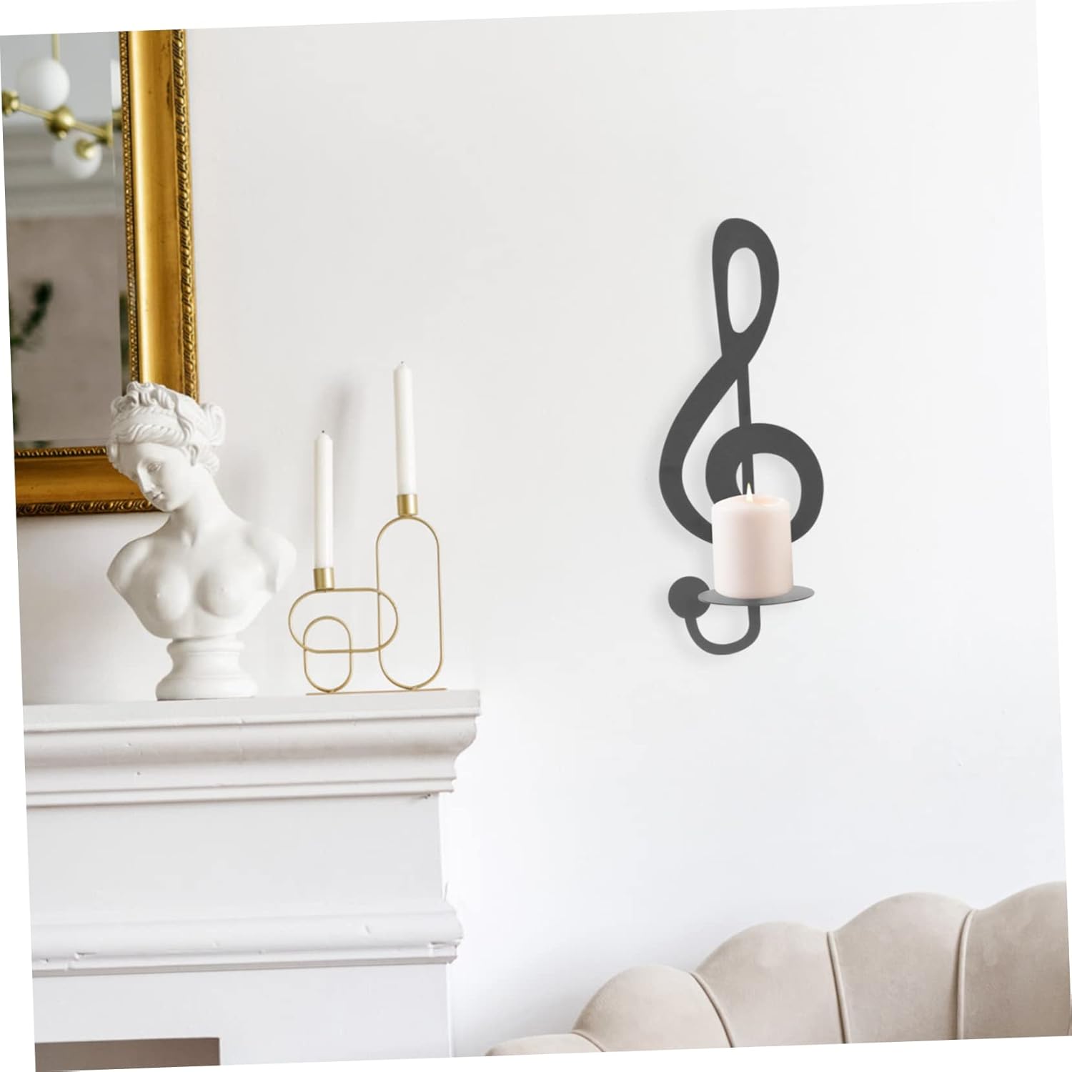 Zerodeko Music Note Wall Candle Holder Decor
