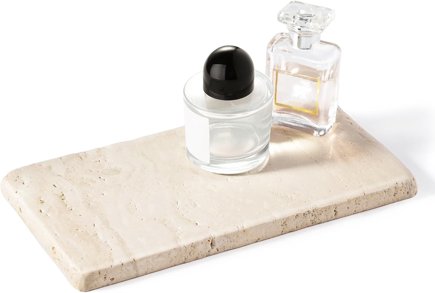 BCS Natural Travertine Candle Plate - Elegantly Designed for Home Use
