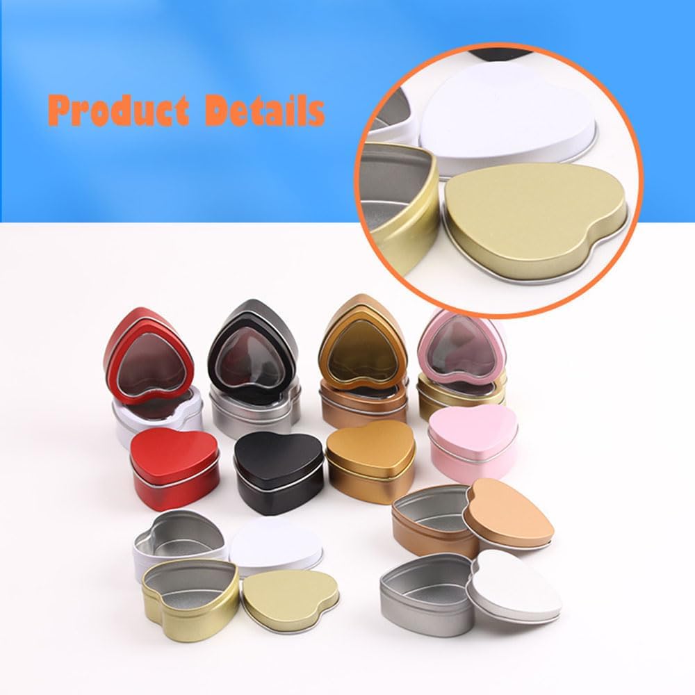 Warm Hearts 12-Piece Heart Shaped Candle Tins
