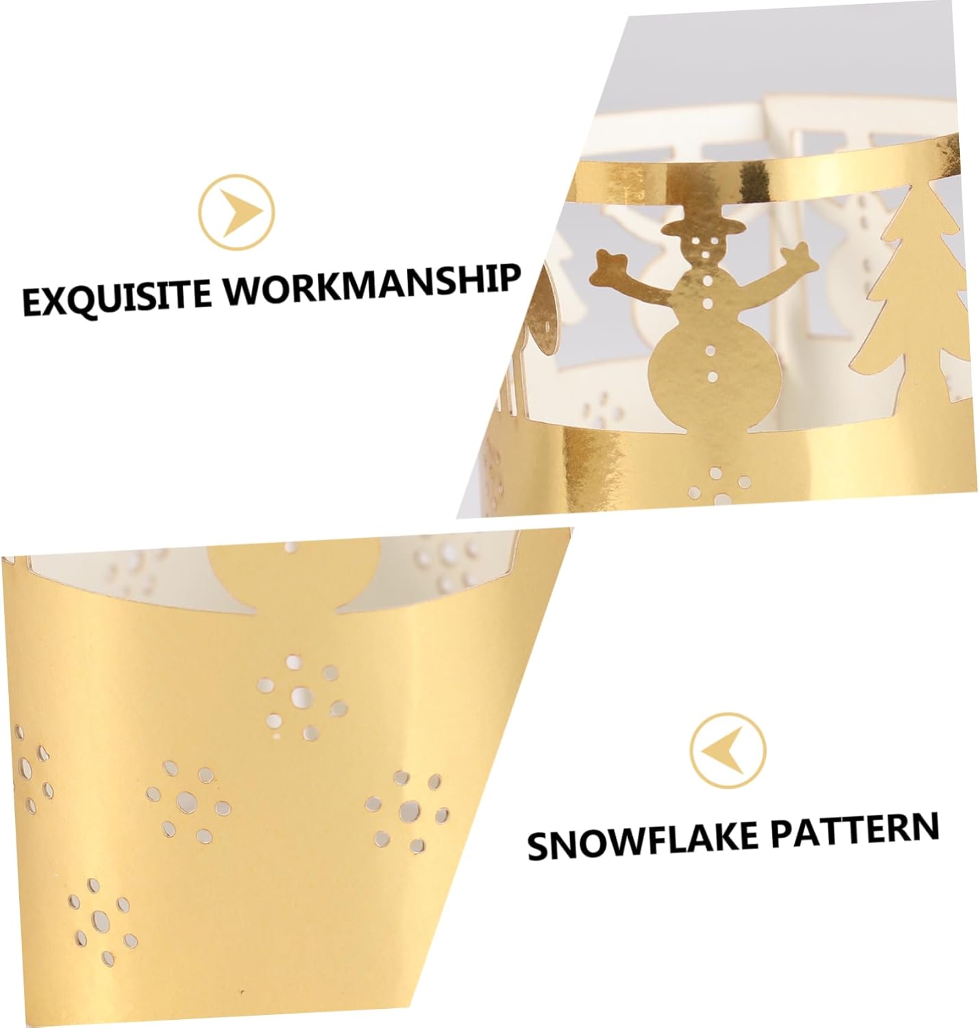 Gold Snowflake Candle Lampshades