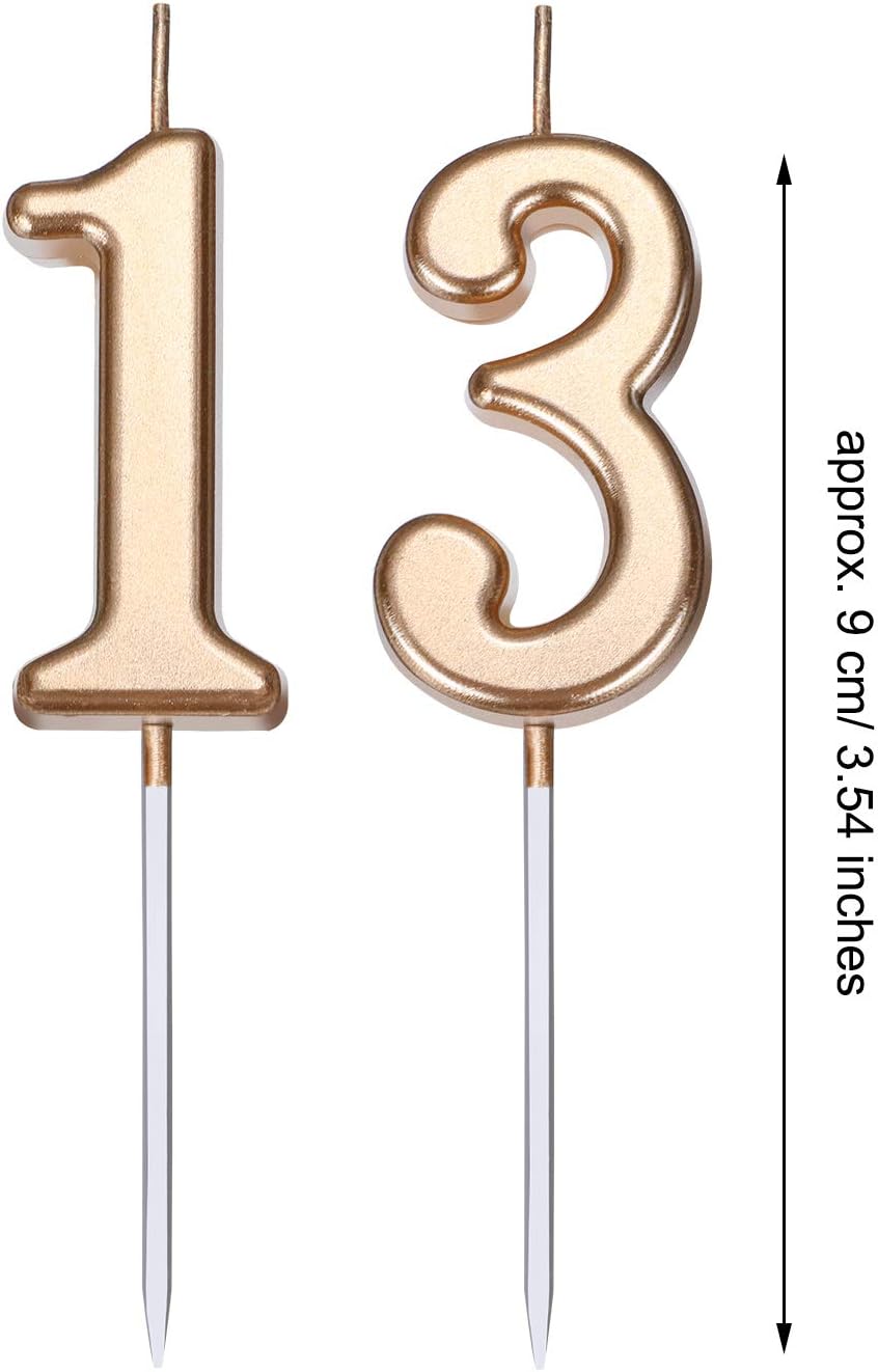 13th Birthday Magic Celebrating a Special Year with Nuanchus 354inch Birthday Candles Topper