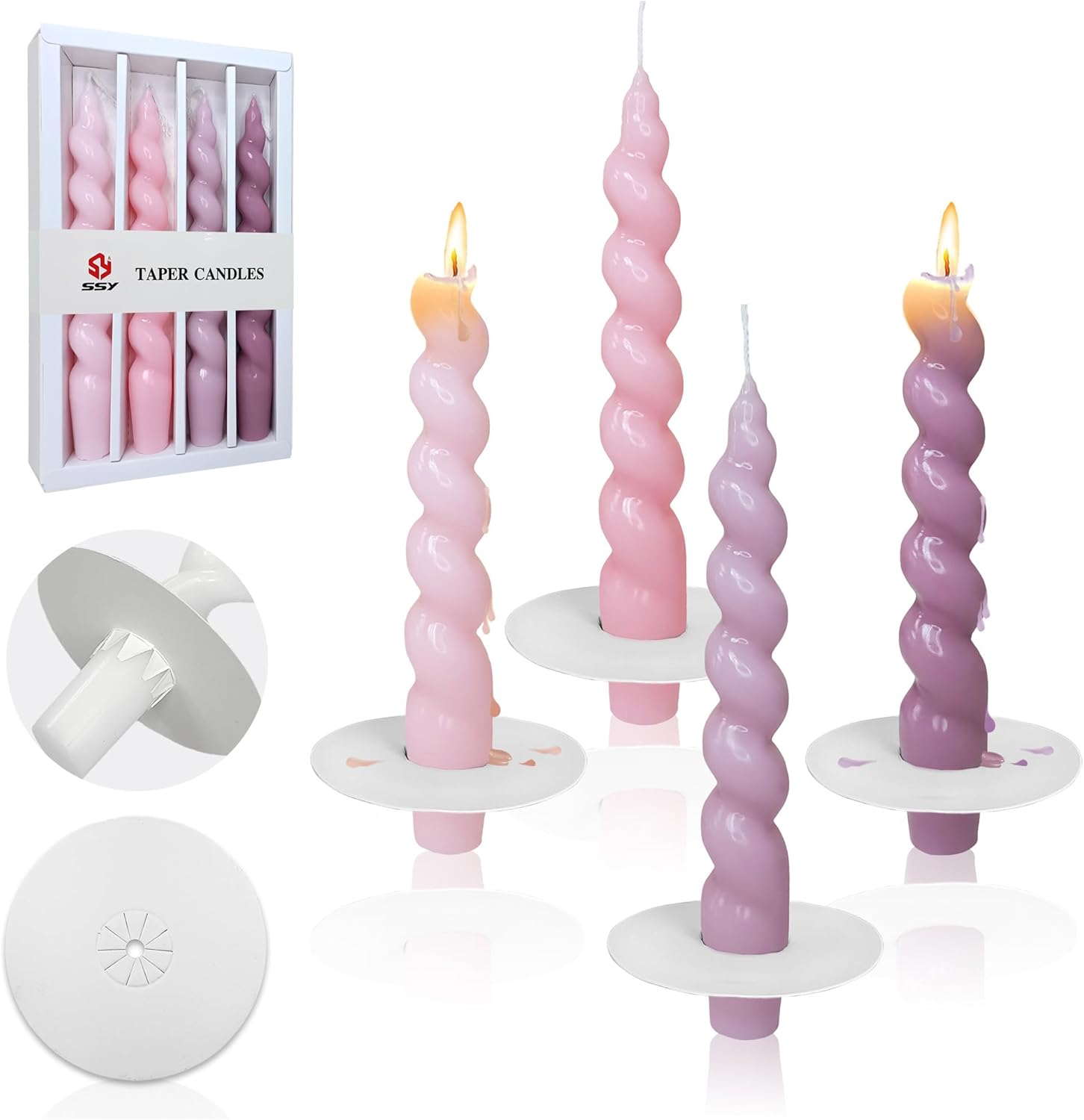 20 Pcs Taper Candle Drip Protectors - Clean Surface Safe Use