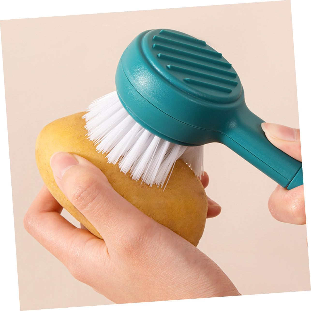 Ergonomic 1-in-2 Peeler Brush Fruit Veggie Tool for Kitchen Garden