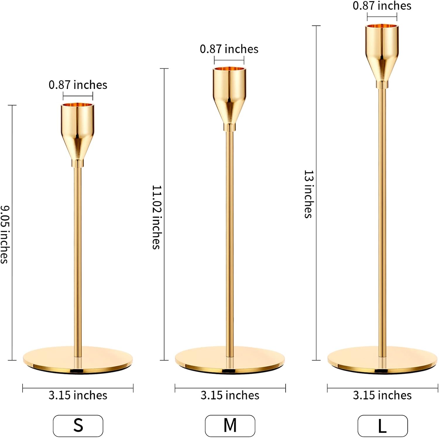 Elegant Gold Candle Holder Set for Weddings and Parties