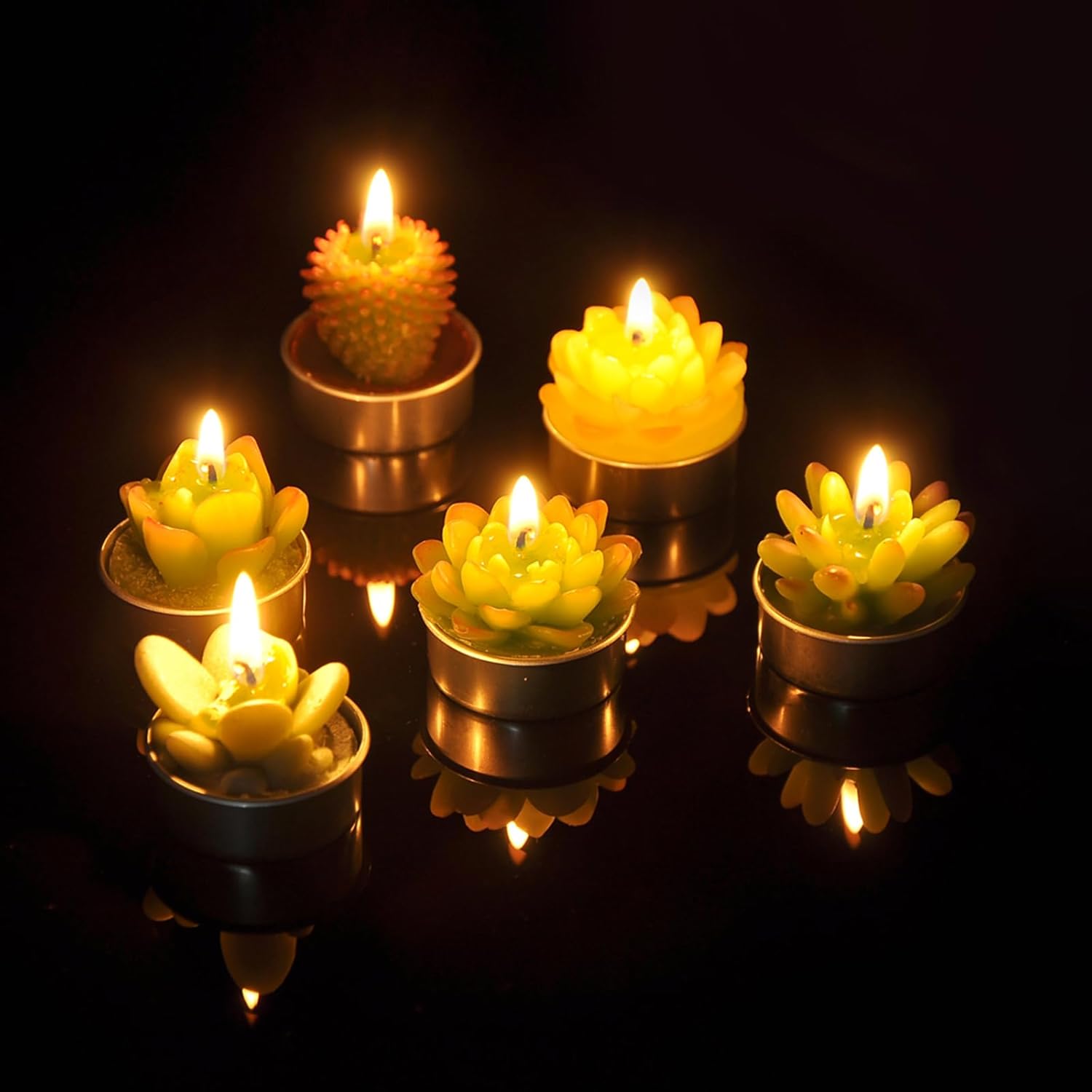 Delicate Cactus Tealight Candles