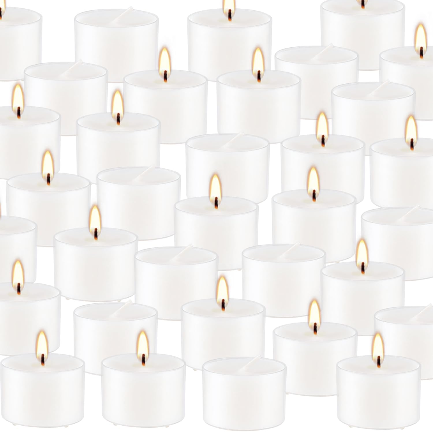 White Vanilla Scented Tealight Candle Set for Relaxation