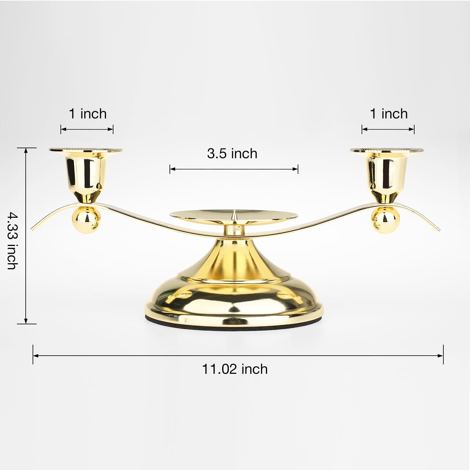 Elegant 3-Piece Union Wedding Candle Set with Golden Holder