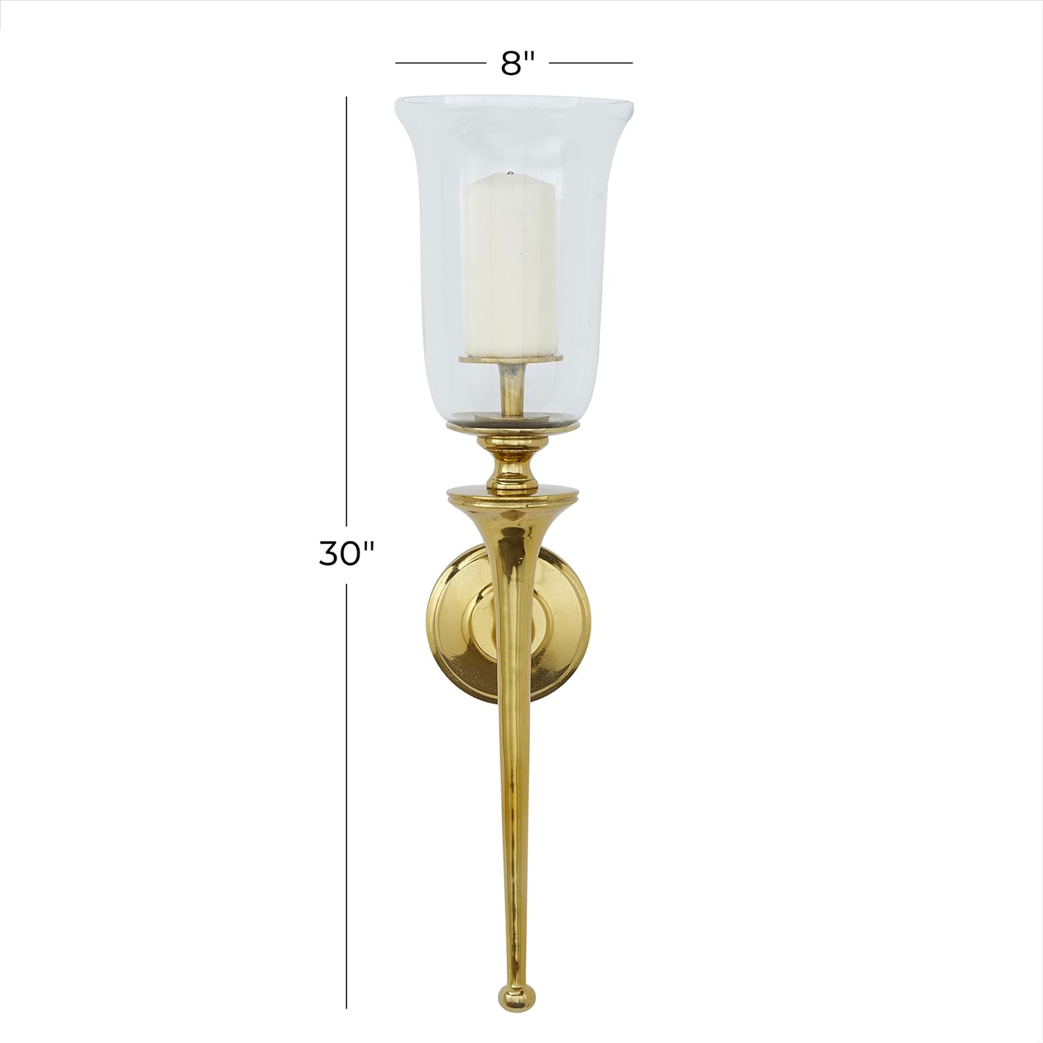 Deco 79 Gold Candle Sconce