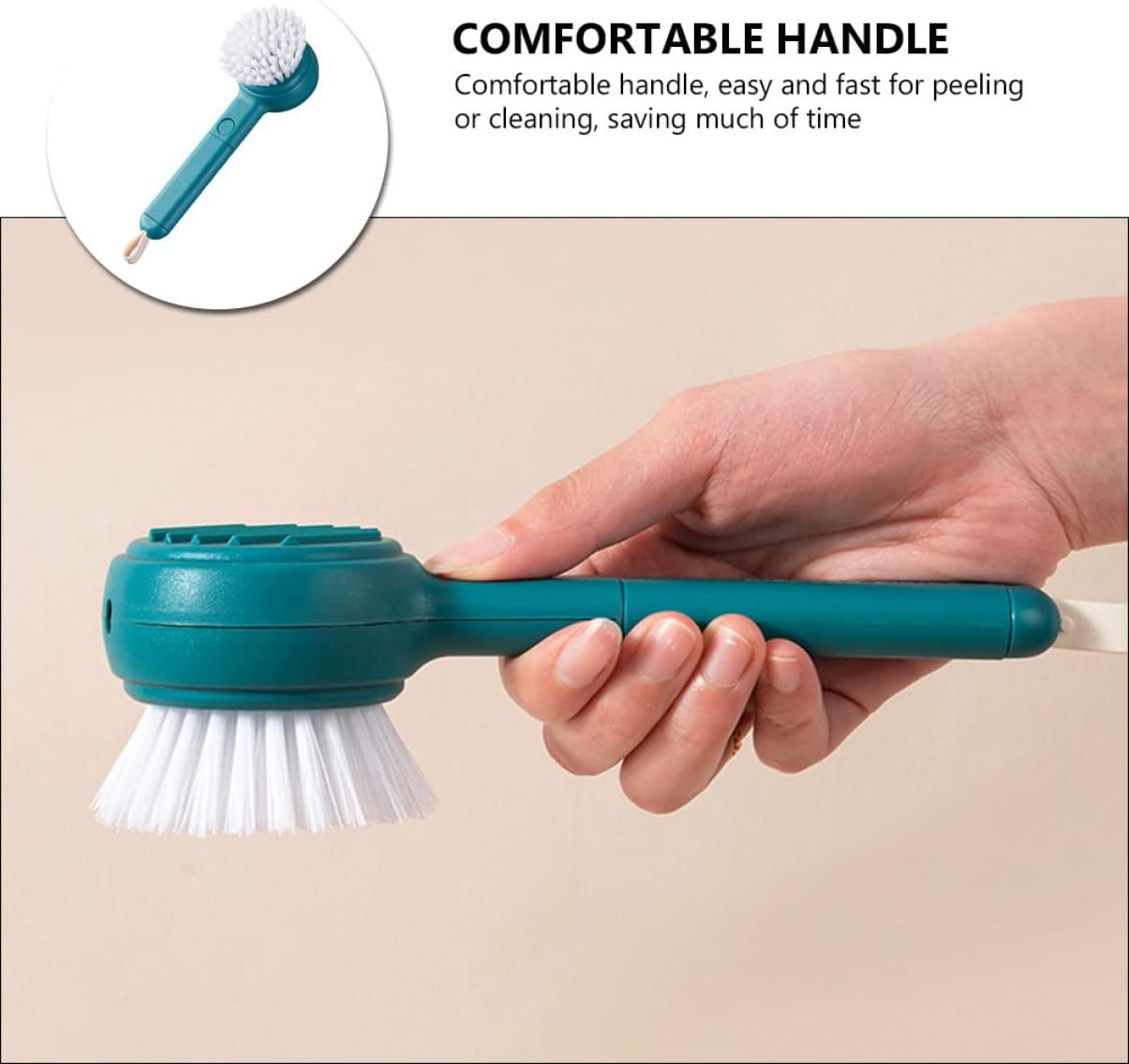 Stainless Steel Peeler Brush - Kitchen Cleaner for Veggies