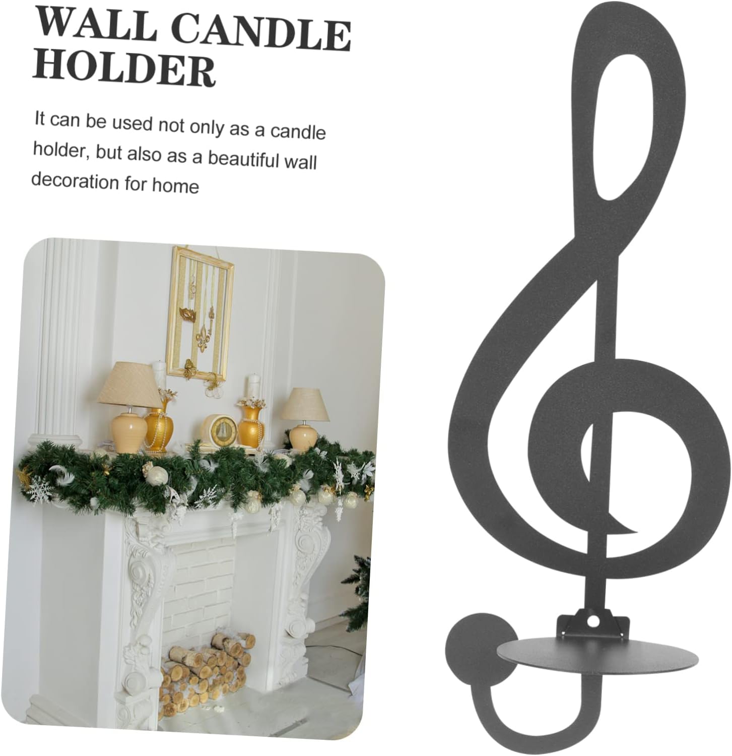Modern Metal Candle Scent Wall Sconce with Note Design