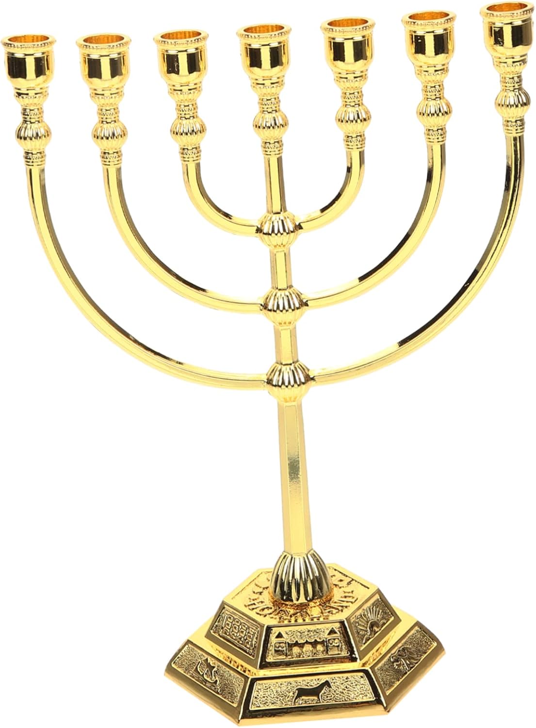 7-Piece Metal Candlestick Set for Israelis