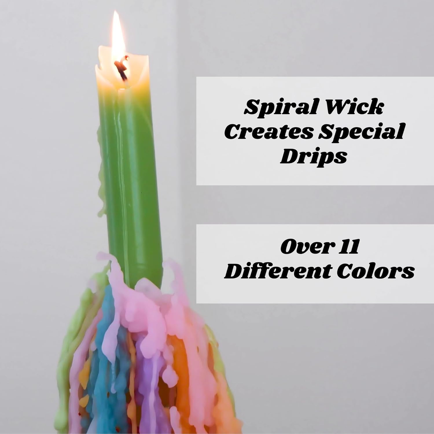 Vibrant Taper Candles in 6 Unique Sizes