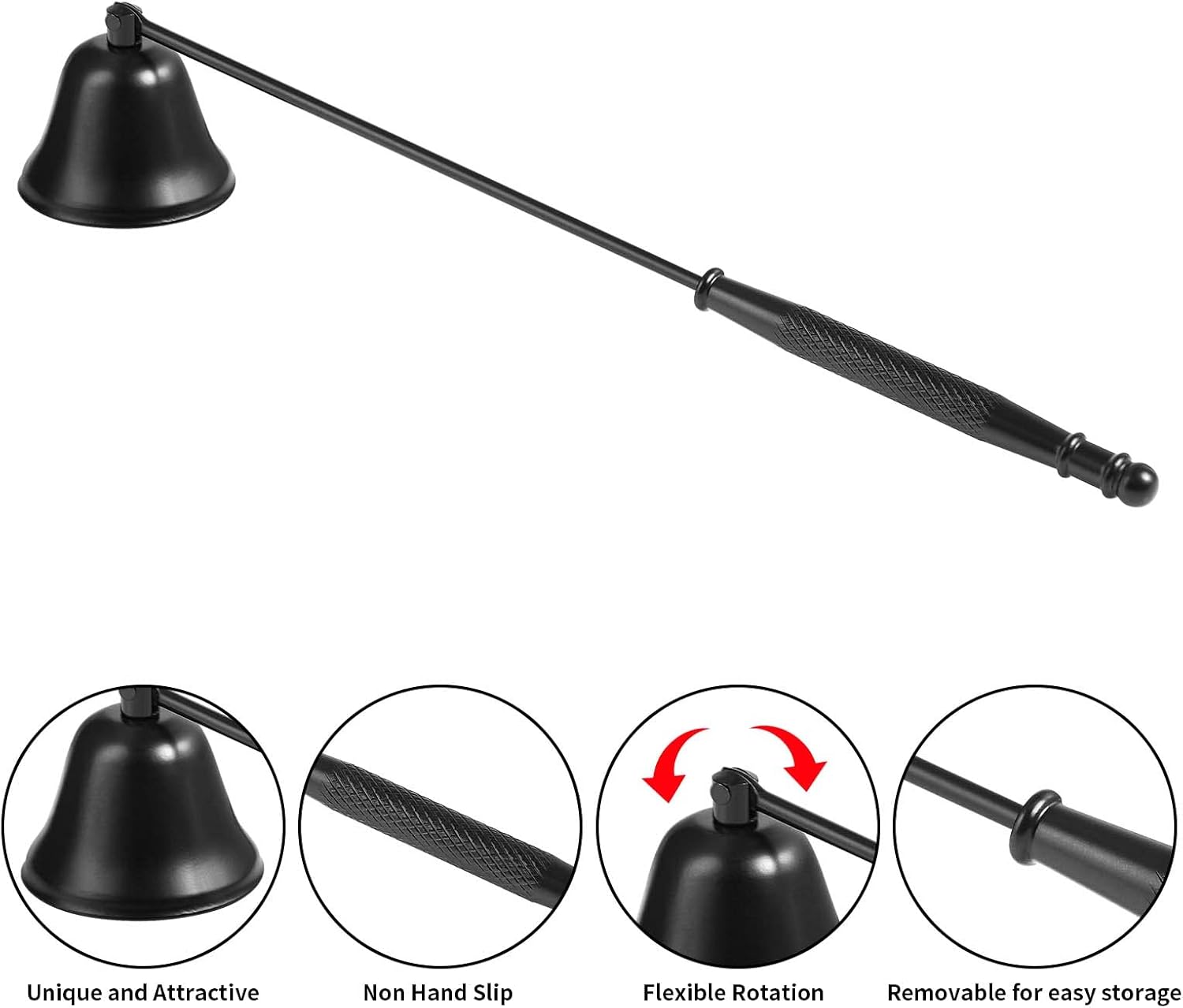 Kirecoo Candle Snuffer Extinguisher with Long Handle