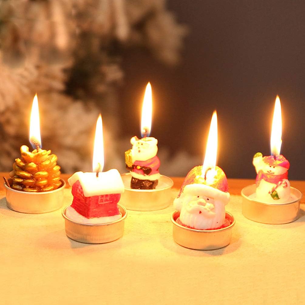 Happyyami Santa Snowman Candles-Christmas