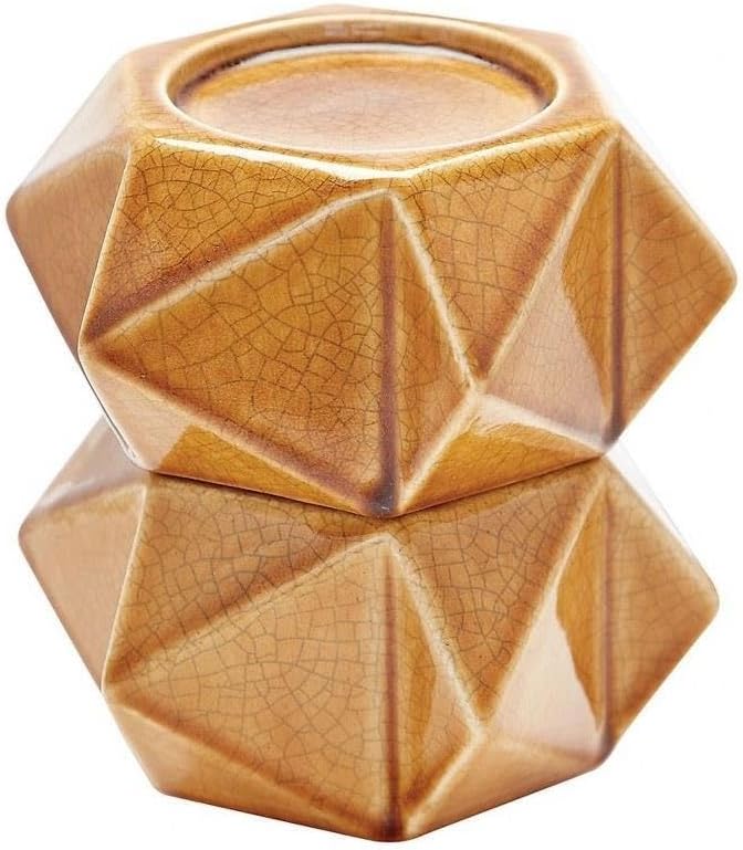 Elk Home 7-Inch Ceramic Candleholder Set Honey-Finished
