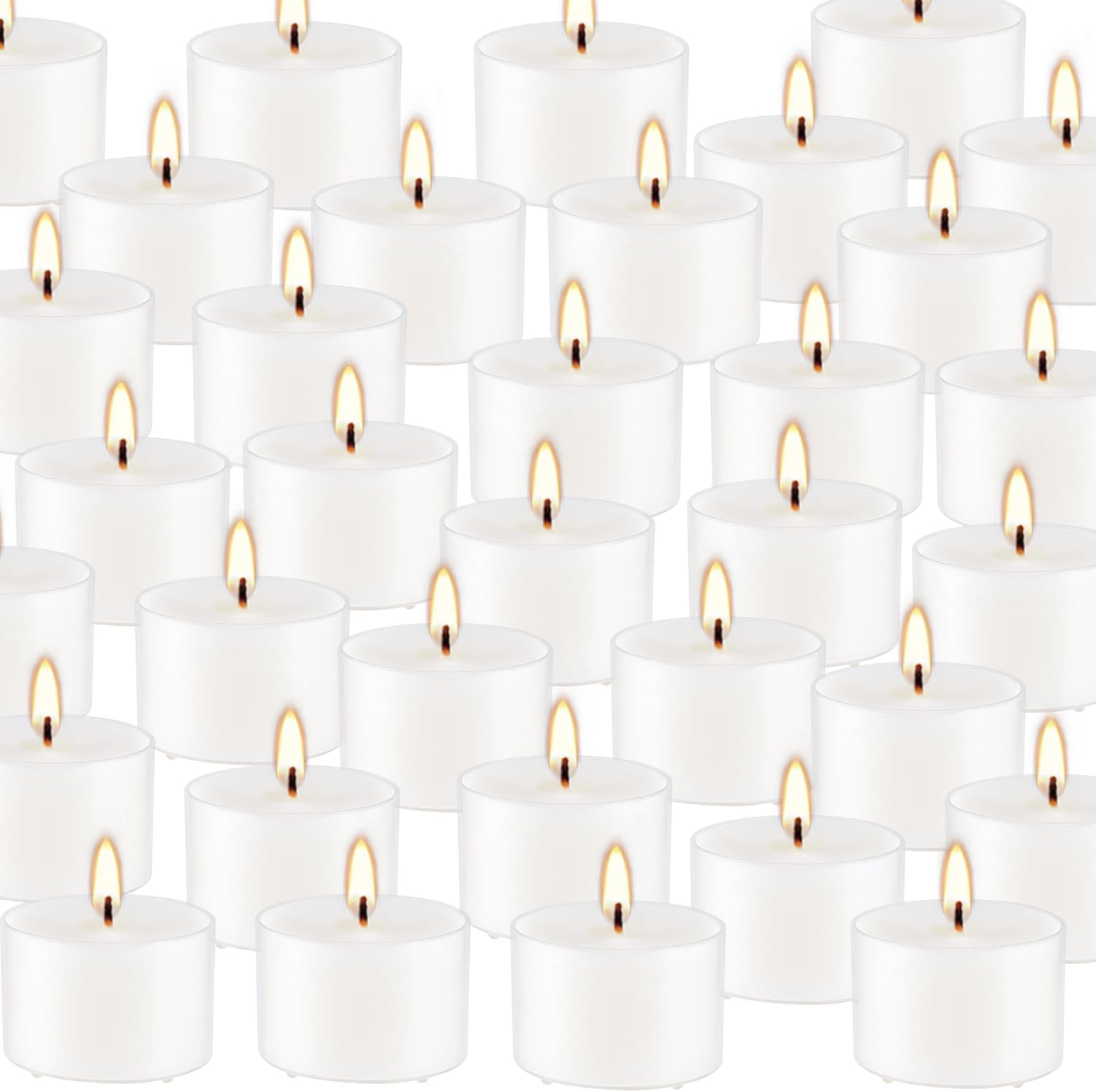 White Vanilla Scented Tealight Candle Set for Relaxation