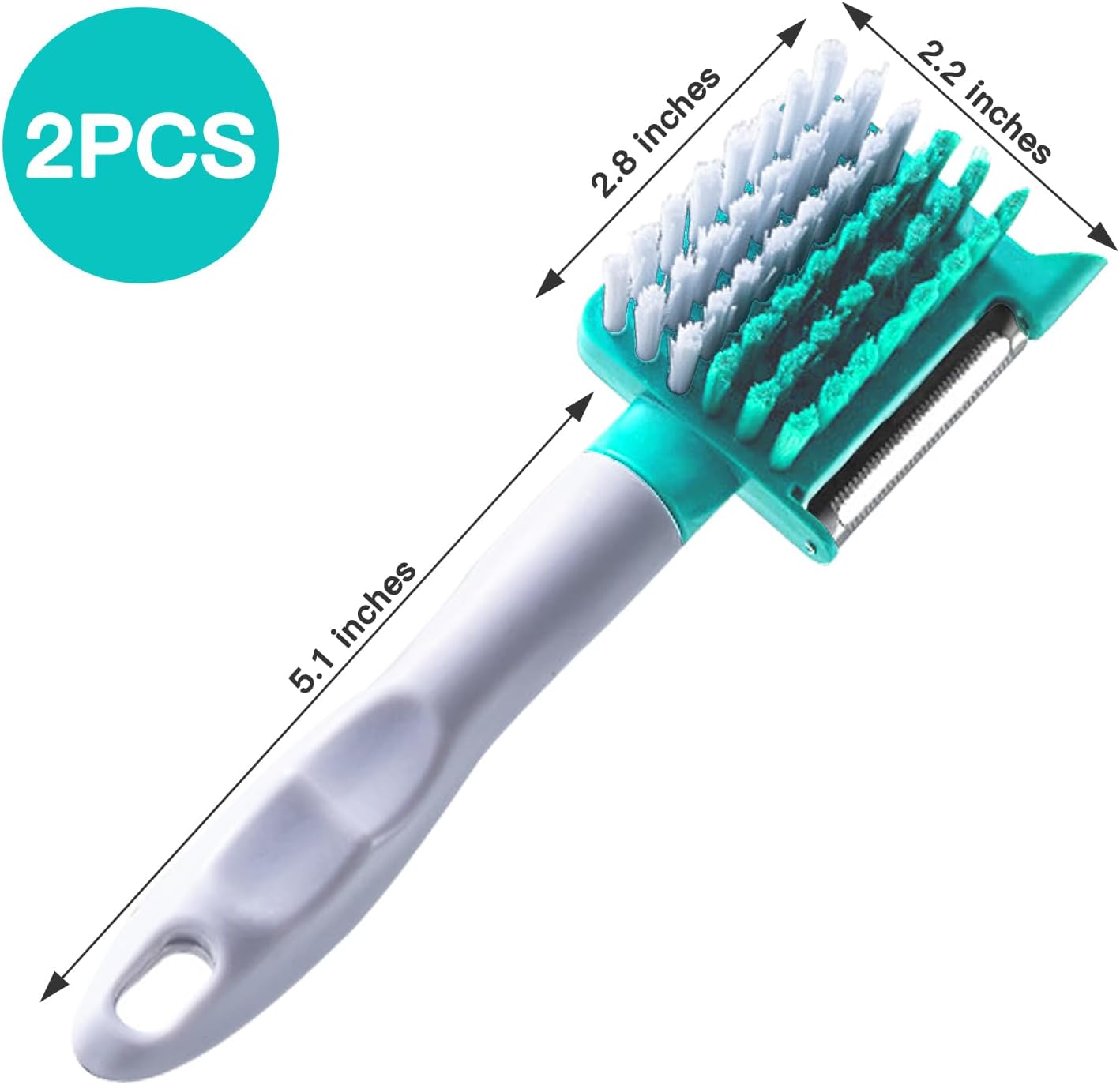 2 in 1 Vegetable Brush Julienne Peeler