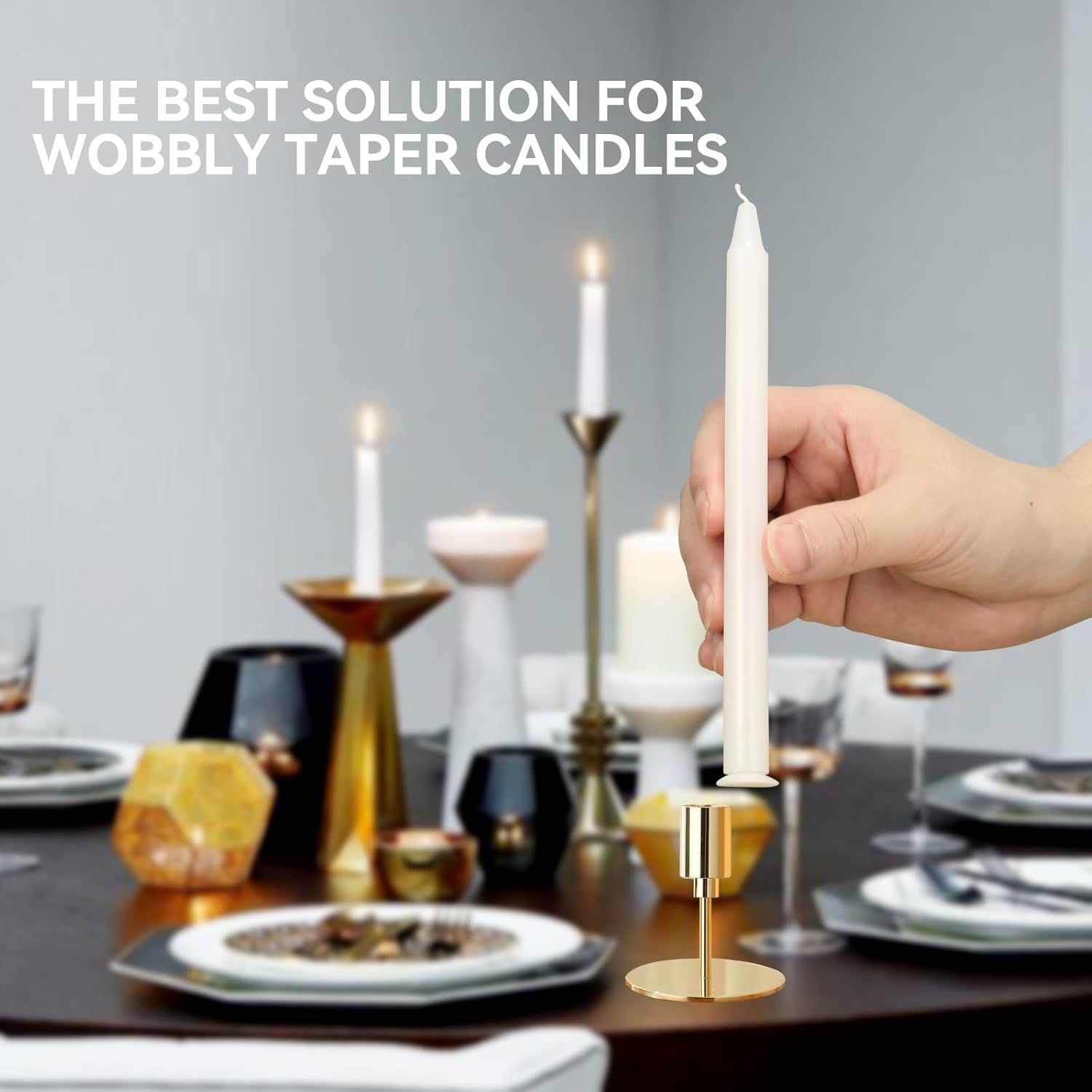 White Candle Wax Dots Adhesive Set of 24 for Candles