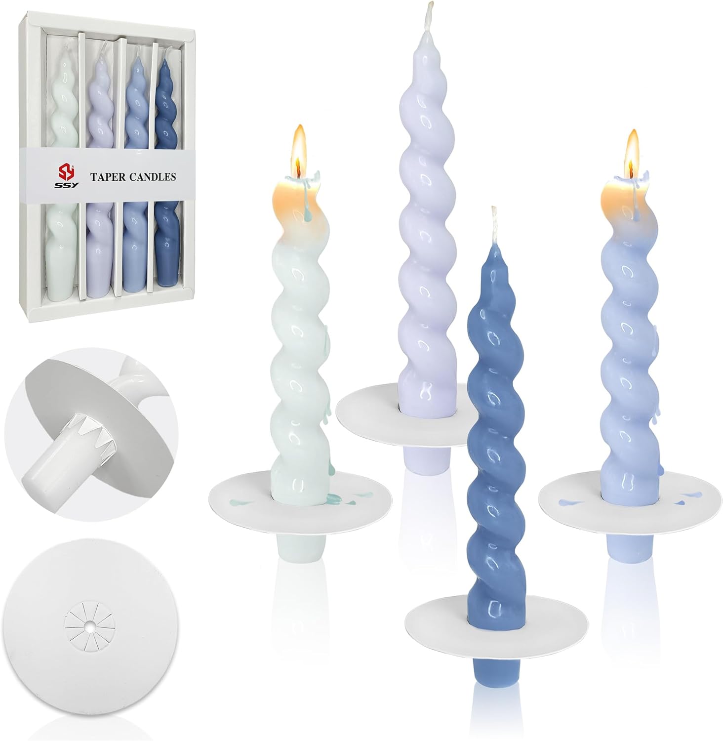20 Pcs Taper Candle Drip Protectors - Clean Surface Safe Use