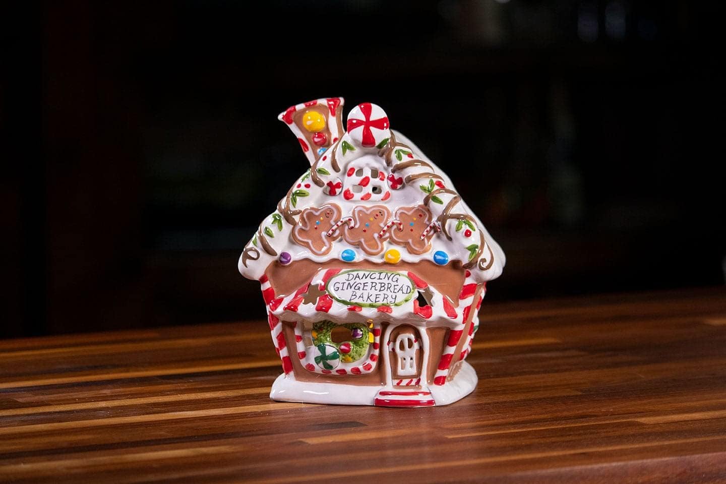 Blue Sky Clayworks Dancing Gingerbread Bakery Candle House Multi 1840
