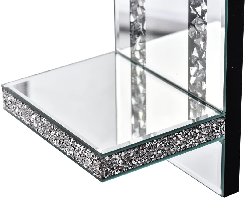 Mirrored Silver Candle Ends for Hallway or Entryway