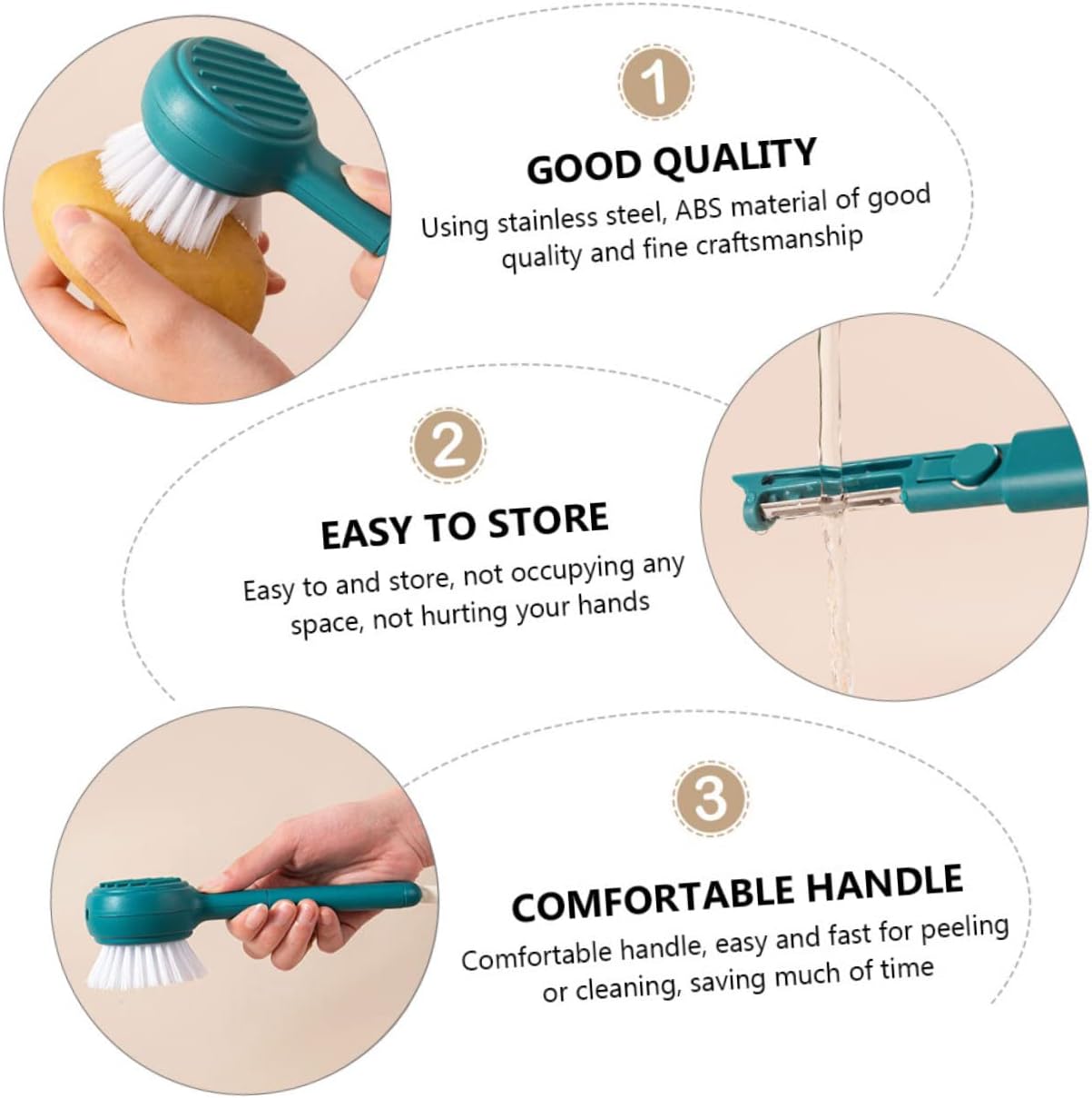 VOSAREA Vegetable Peeler with Brush Set Easy Pepper Veggie Remover