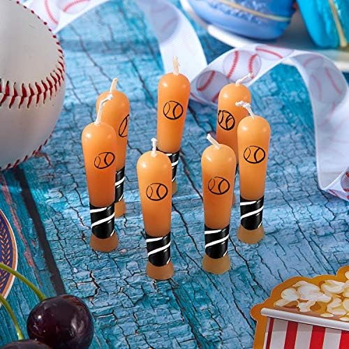 BBTO 18-Piece Baseball Bat Candle for Birthdays Parties