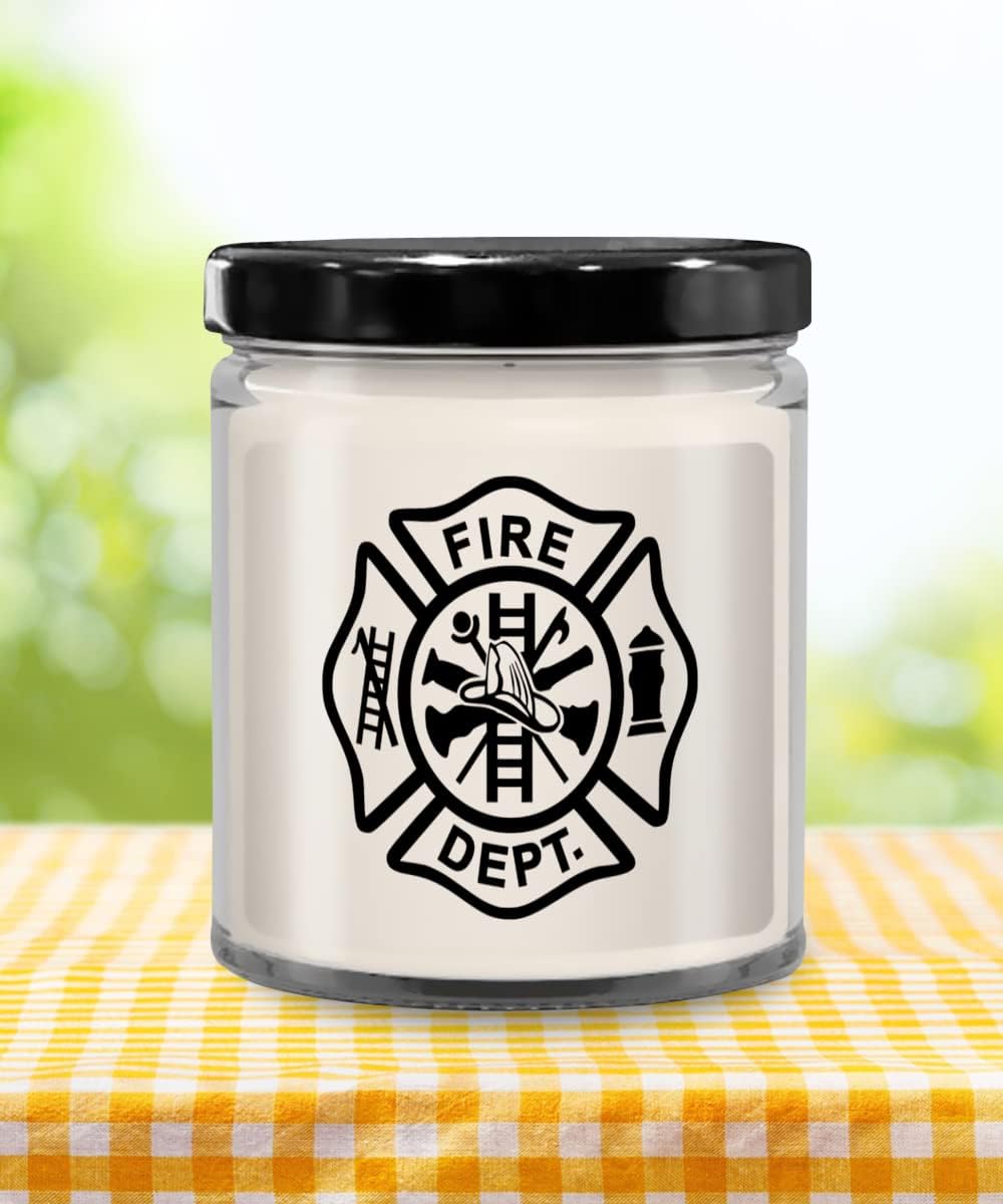 Firefighter Maltese Cross Candle Novelty Gift