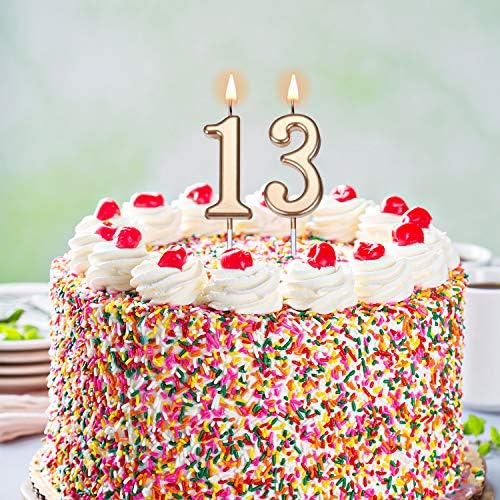 13th Birthday Magic Celebrating a Special Year with Nuanchus 354inch Birthday Candles Topper
