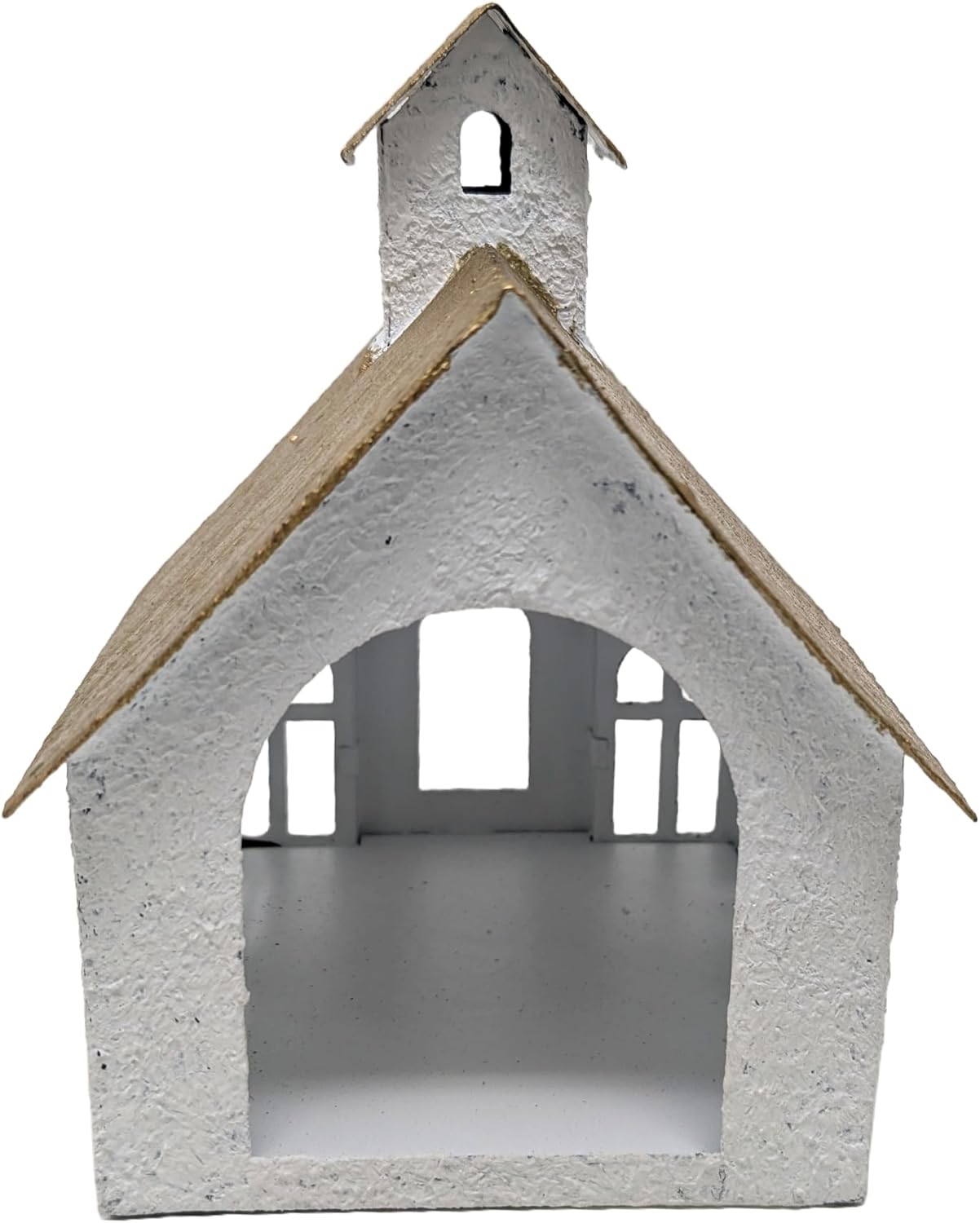 Orchid Ivy Rustic Church Candle Holder with Cross Cut Out