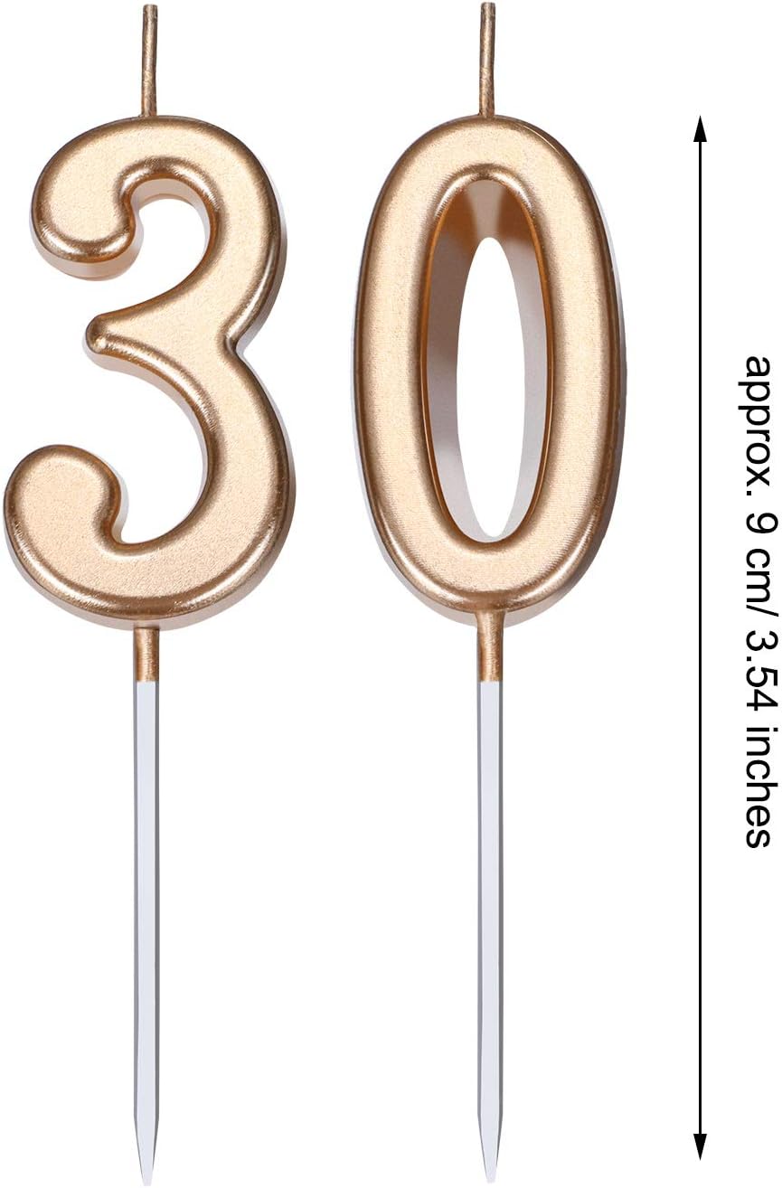 30th Birthday Candles Cake Topper Happy Birthday