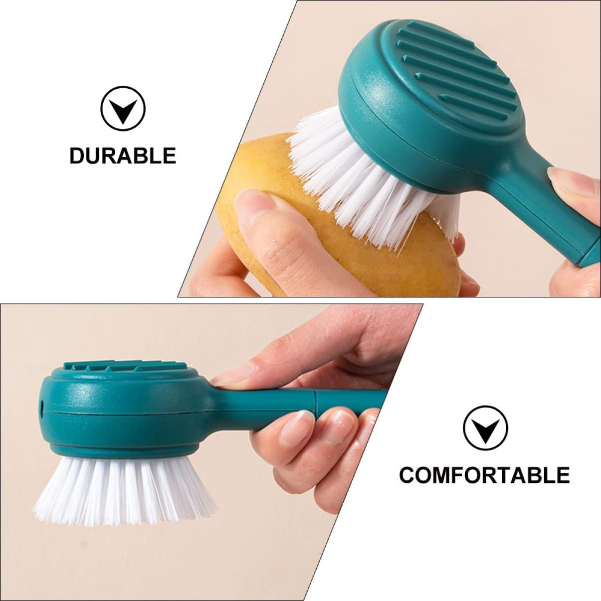 Stainless Steel Peeler Brush - Kitchen Cleaner for Veggies