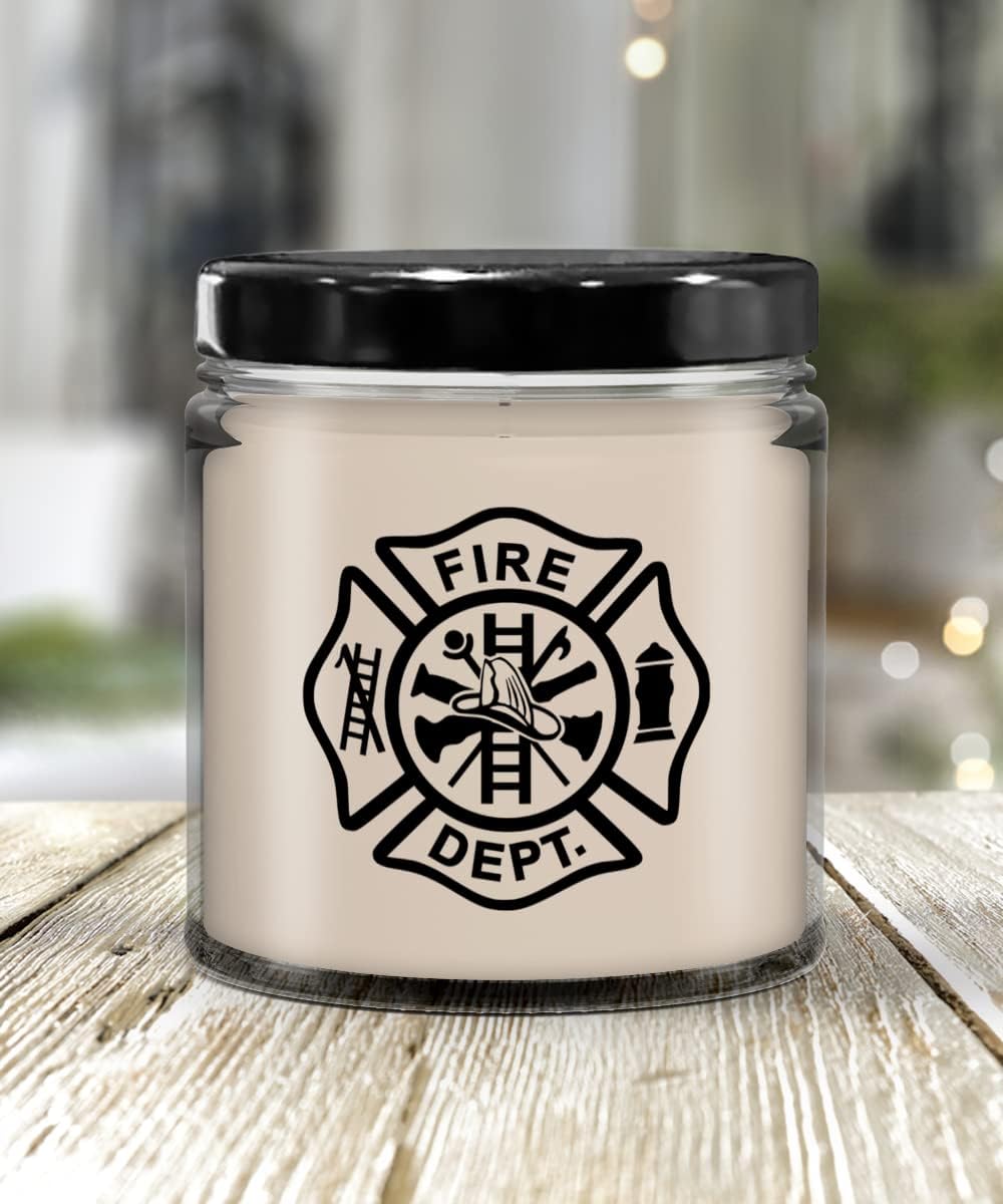 Firefighter Maltese Cross Candle Novelty Gift