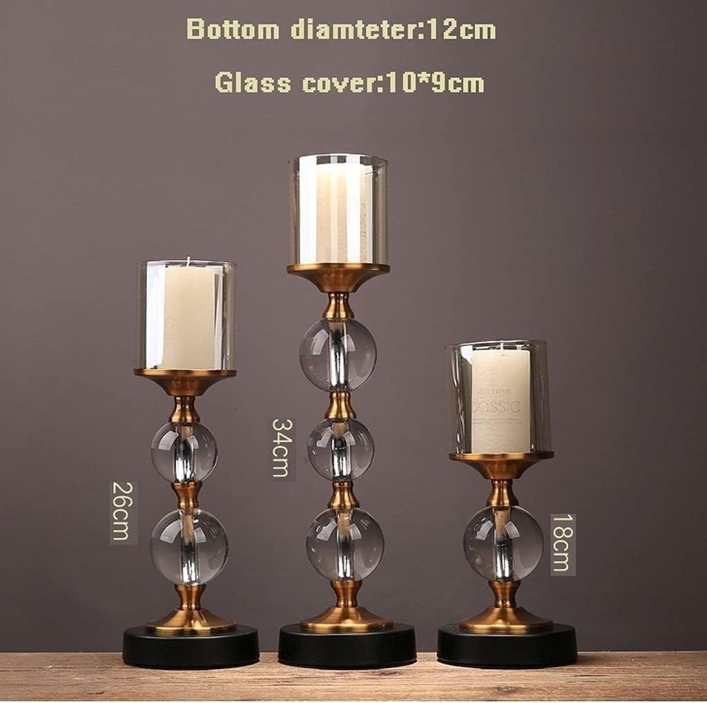 Stylish Metal Candlestick Holder Set for Home and Kitchen
