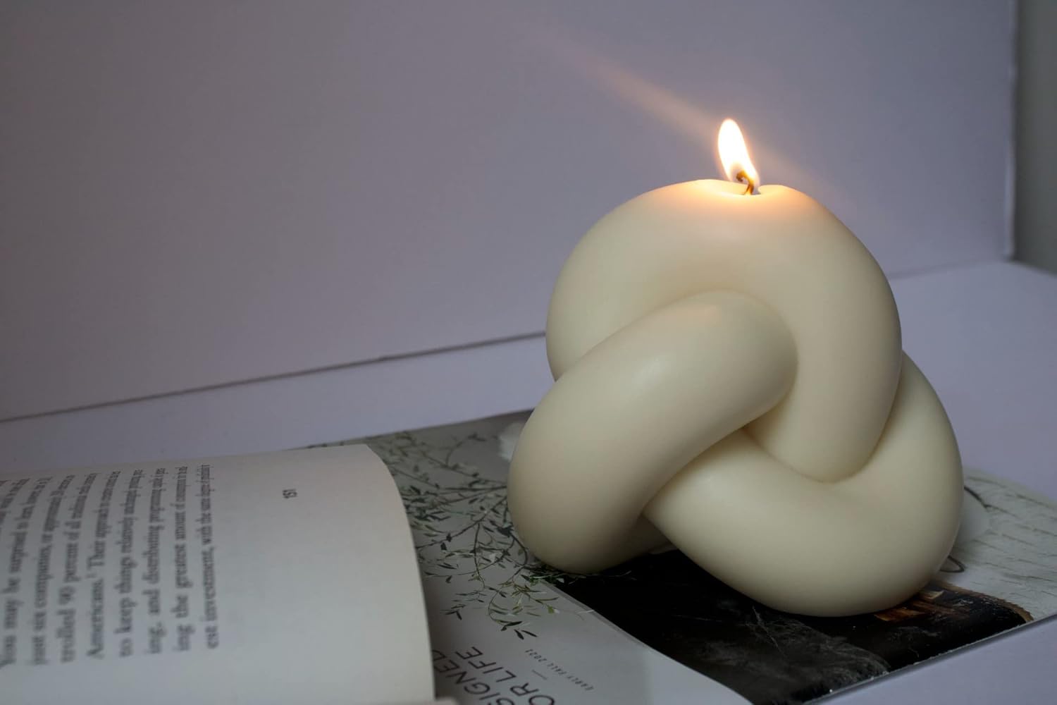MarneyAsh Knot Candle Chain Link Decor Shelf