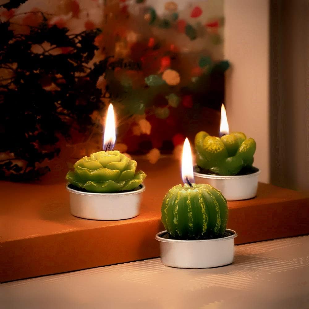 Fancy Cactus Mounted Tealights